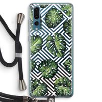 Geometrische jungle: Huawei P20 Pro Transparant Hoesje met koord