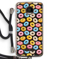 Pink donuts: Motorola Moto Z Force Transparant Hoesje met koord Pink donuts: Motorola Moto Z Force Transparant Hoesje met koord