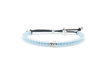 Qoss Junior Kralen Armband Maartje Pastelblauw
