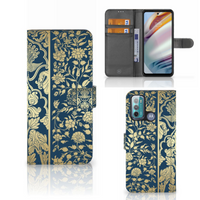 Motorola Moto G60 Hoesje Beige Flowers