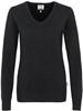 Hakro 133 Women's V-neck pullover Premium-Cotton - Black - XS