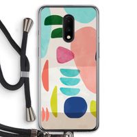 Bold Rounded Shapes: OnePlus 7 Transparant Hoesje met koord