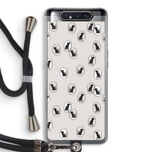Miauw: Samsung Galaxy A80 Transparant Hoesje met koord