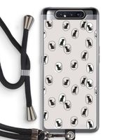 Miauw: Samsung Galaxy A80 Transparant Hoesje met koord