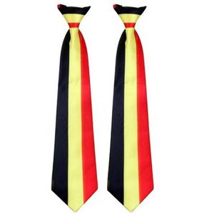 2x stuks stropdas vlag Belgie supporter