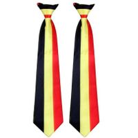 2x stuks stropdas vlag Belgie supporter