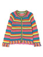 Stella McCartney Kids pull en crochet à rayures - Rose - thumbnail