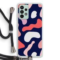 Memphis Shapes Pink: Samsung Galaxy A52s 5G Transparant Hoesje met koord