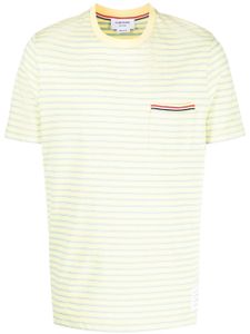 Thom Browne t-shirt en coton à rayures - Vert