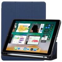 Doek textuur patroon horizontale Flip lederen case voor iPad Pro 10 5 inch met drie-vouwen houder & pen sleuven (blauw)
