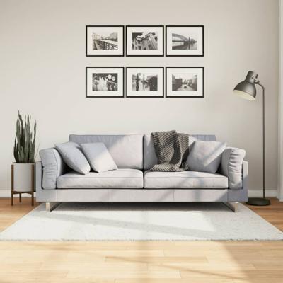 VidaXL Vloerkleed oviedo laagpolig 120x120 cm crèmekleurig