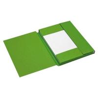 Dossiermap Secolor A4 3 kleppen 100% gerecycled karton 250 gr groen | 25 stuks