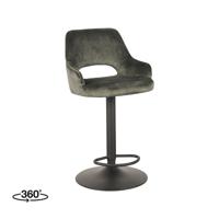 LABEL51 Barkruk Fer - Hunter - Velours - Zithoogte 64-84