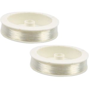 2x Nylon hobby draad transparant 0,4 mm x 100 meter