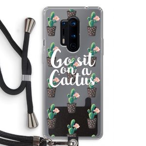 Cactus quote: OnePlus 8 Pro Transparant Hoesje met koord