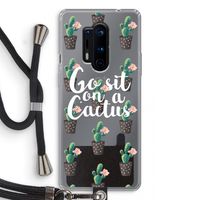 Cactus quote: OnePlus 8 Pro Transparant Hoesje met koord