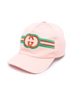 Gucci Kids casquette en coton à logo brodé - Rose