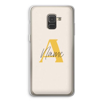 Amber Script: Samsung Galaxy A8 (2018) Transparant Hoesje