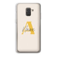Amber Script: Samsung Galaxy A8 (2018) Transparant Hoesje
