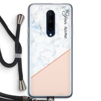 Marmer in stijl: OnePlus 7 Pro Transparant Hoesje met koord