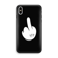 Middle finger black: iPhone XS Tough Case