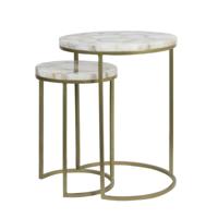 Bijzettafel set van 2 Alfio aniekbrons