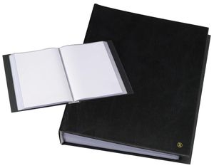 Rillstab showalbum A4 100 tassen, zwart