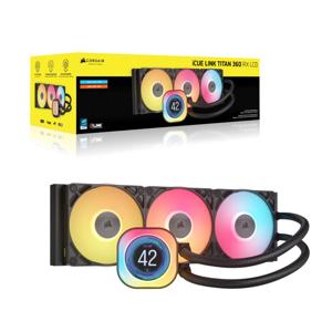 Corsair iCUE LINK TITAN 240 RX LCD Processor Luchtkoeler 12 cm Zwart 1 stuk(s)