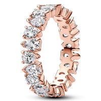 Pandora 183021C01 Ring Alternating Sparkling Band zilver-zirconia rosekleurig-wit - thumbnail