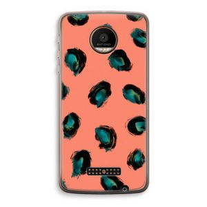 Pink Cheetah: Motorola Moto Z Force Transparant Hoesje