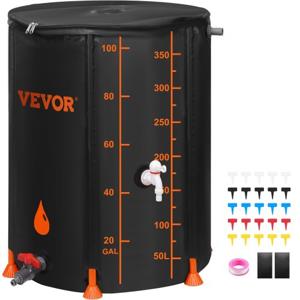 VEVOR regentank 379 liter opvouwbare regenton 1000D PVC-materiaal regenton regenwaterton watertank regenwatertank ideaal voor het besproeien van