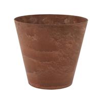 Bloempot Claire - bruin - D43 x H39 cm - met drainagesysteem - voor binnen en buiten