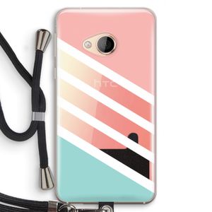 Strepen pastel: HTC U Play Transparant Hoesje met koord