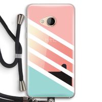 Strepen pastel: HTC U Play Transparant Hoesje met koord