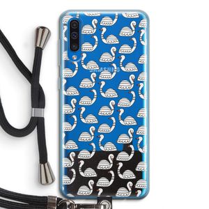 Zwanen: Samsung Galaxy A50 Transparant Hoesje met koord