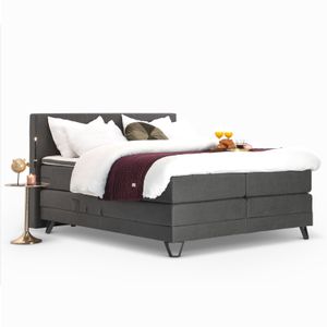 Sohome Boxspring Excellent-Charcoal-160 x 200 cm-Vlak