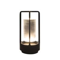 Tafellamp oplaadbaar 9x18 cm zwart - Annas collection