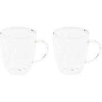 Set van 2x dubbelwandige koffieglazen / cappuccino glazen 270 ml