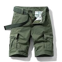 Voor heren Cargoshorts korte broek Wandelshorts Meerdere zakken Effen Buitensporten Streetwear Cargoshorts Korte broeken Leger groen Licht Grijs Lightinthebox - thumbnail