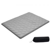 VEVOR Japanse futonmatras (2032 x 1524 x 63,5 mm), opvouwbare tatami (queensize), vloermatras met opbergtas en bevestigingsmateriaal, 9-laags slaapmat voor meditatie en yoga, grijs