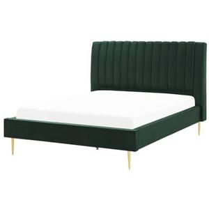 Beliani - MARVILLE - Tweepersoonsbed - Groen - 140 x 200 cm - Fluweel