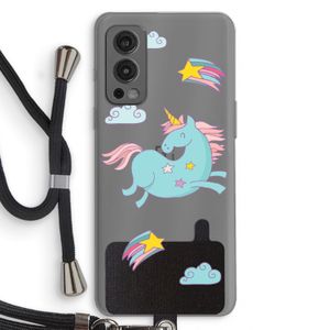 Vliegende eenhoorn: OnePlus Nord 2 5G Transparant Hoesje met koord
