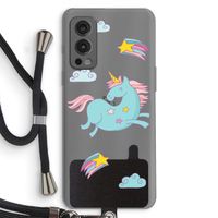 Vliegende eenhoorn: OnePlus Nord 2 5G Transparant Hoesje met koord