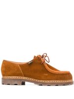 Paraboot mocassins lacés en veau velours - Marron