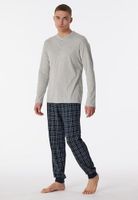 Schiesser Schiesser Pyjama Long grey melange 180269 50/M