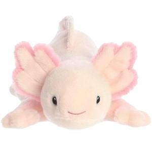 Aurora pluche knuffeldier Axolotl - roze - 37 cm - Eco Nation- Waterdieren thema