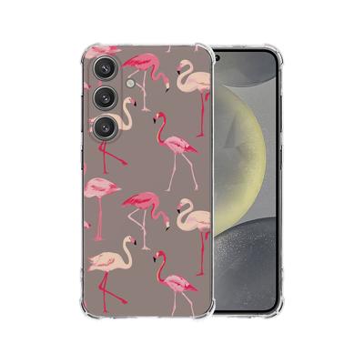 Samsung Galaxy S25 Plus Hoesje - Flamingo TPU Antishock Samsung Galaxy S25 Plus Hoesje - Flamingo TPU Antishock