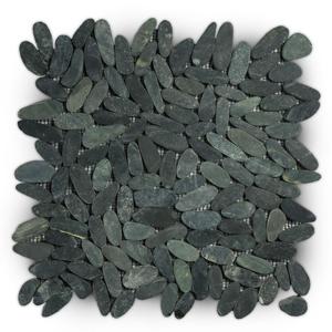 Stabigo Pebble S sliced tumb honed oval gray 30x30 cm