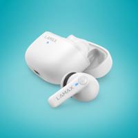 Lamax Clips1 Play In Ear headset Bluetooth Stereo Wit Indicator voor batterijstatus, Oplaadbox, Volumeregeling, Bestand tegen zweet, Touchbesturing, - thumbnail