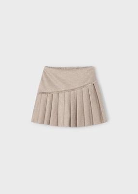Mayoral winter rok meisjes - bruin - gebreid - geplooid
